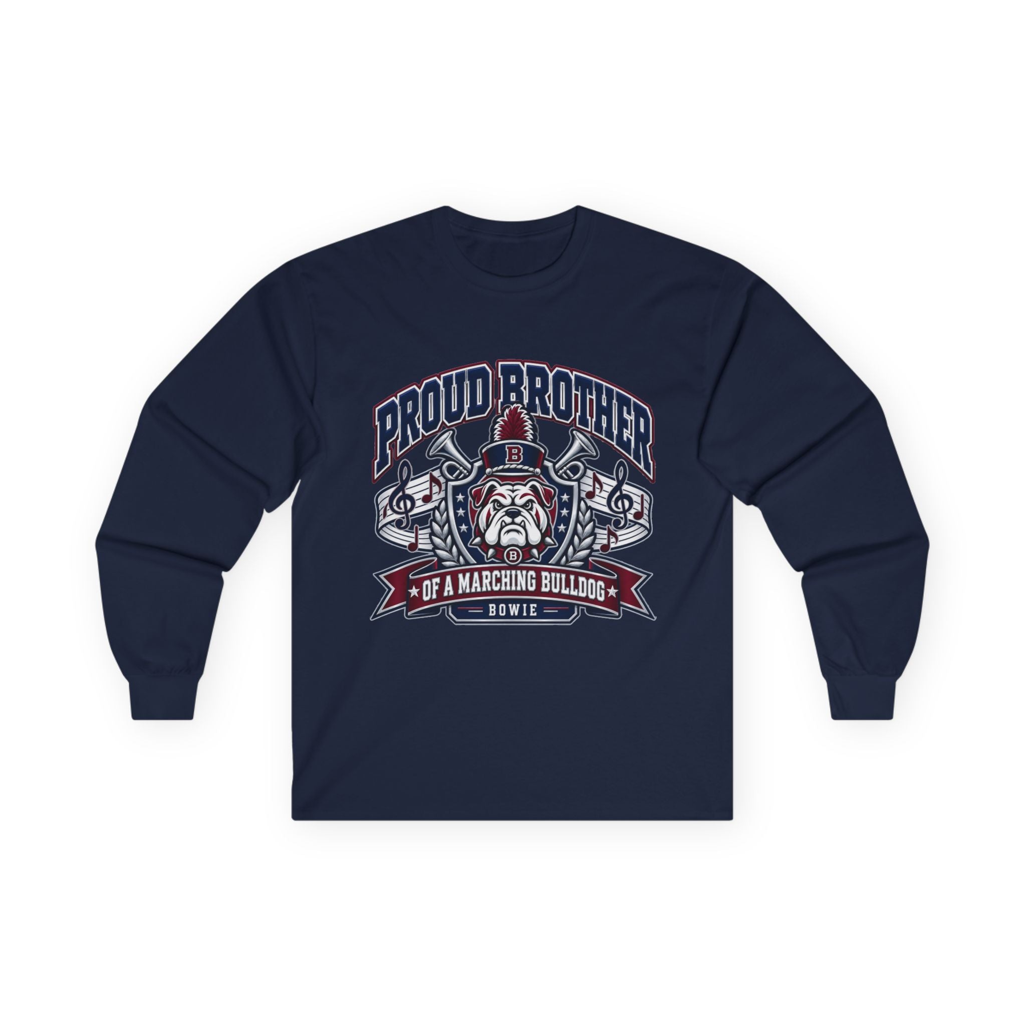 Proud Brother Marching Bulldog Long Sleeve Tee
