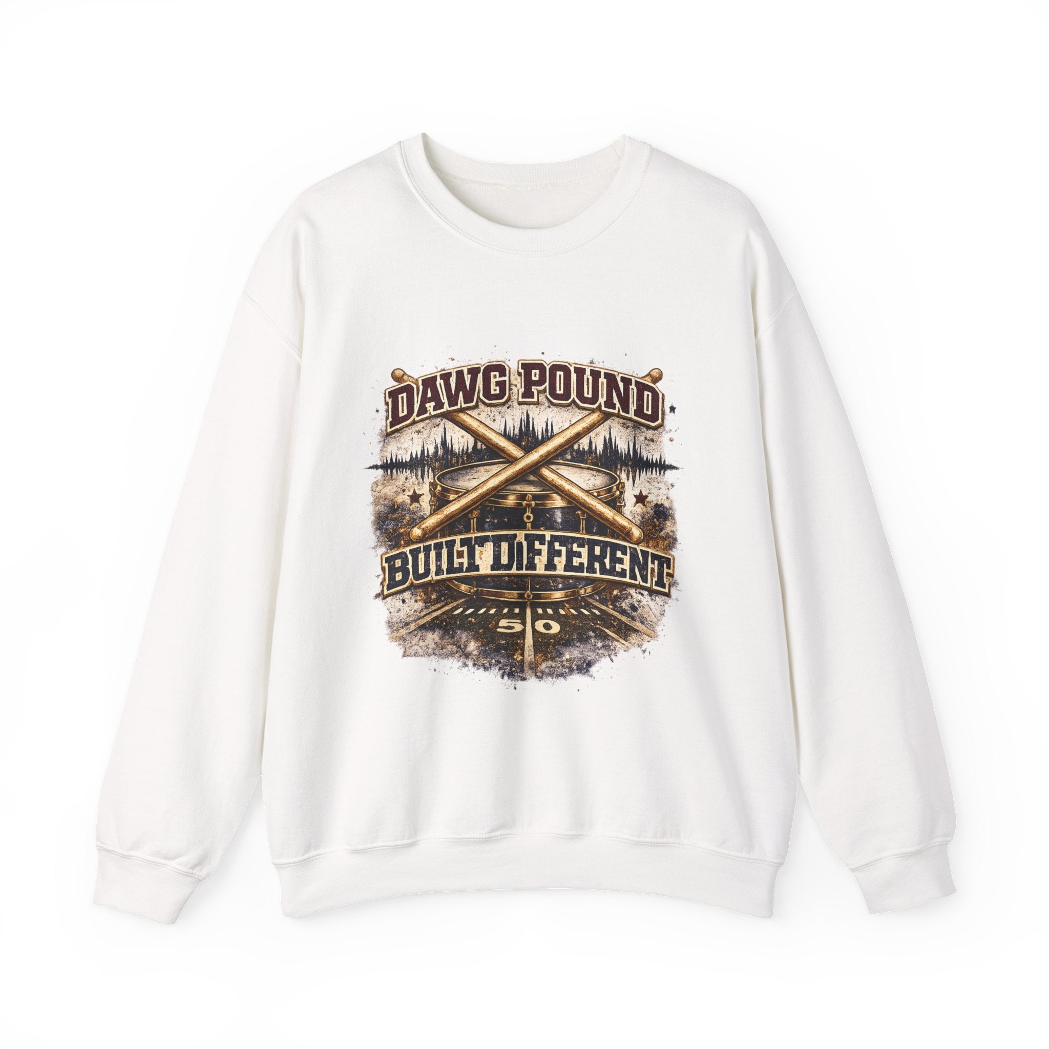 Dawg Pound 'Built Different' Crewneck Sweatshirt — Retro Hunting Graphic Pullover