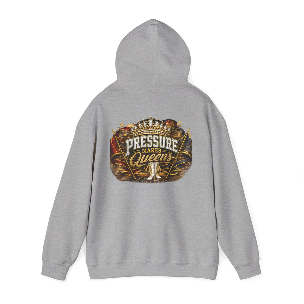 Pressure Makes Queens Hoodie — Grace Power Precision Graphic Pullover