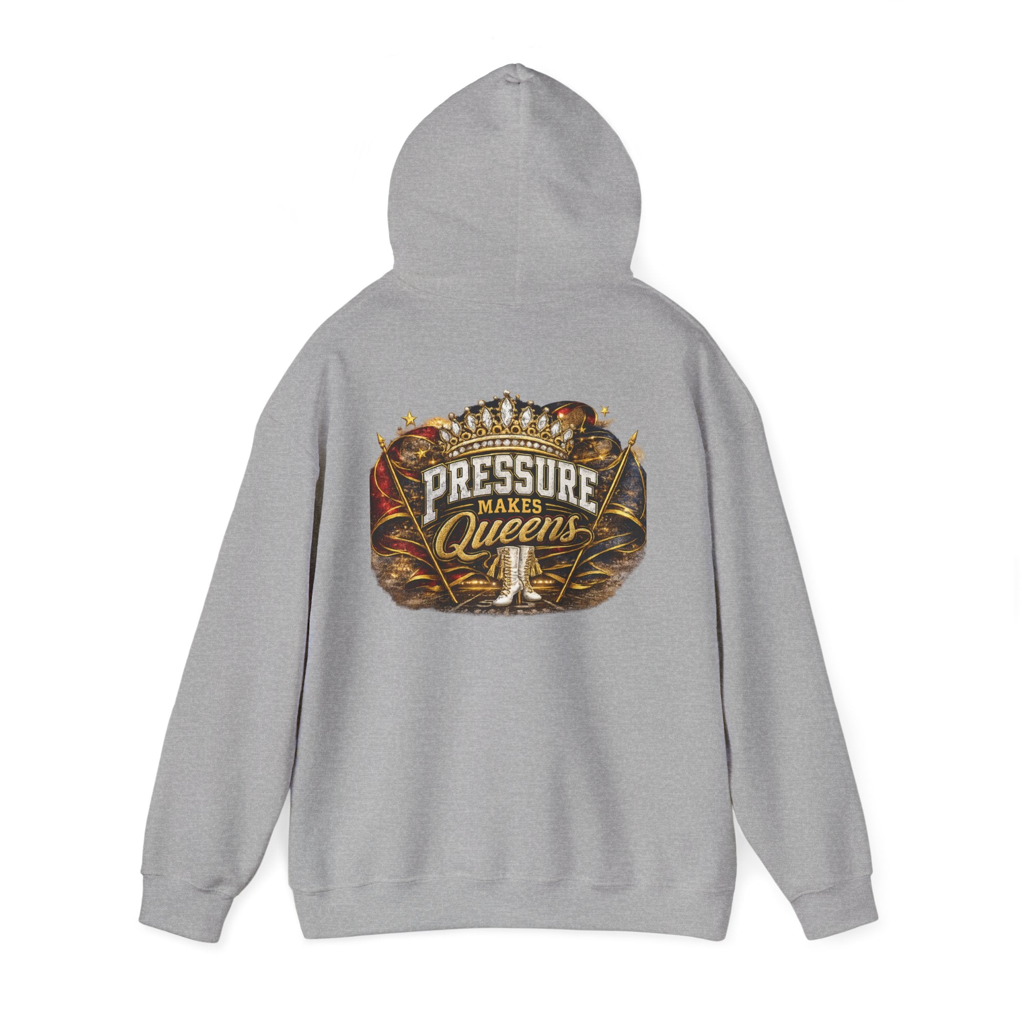 Pressure Makes Queens Hoodie — Grace Power Precision Graphic Pullover