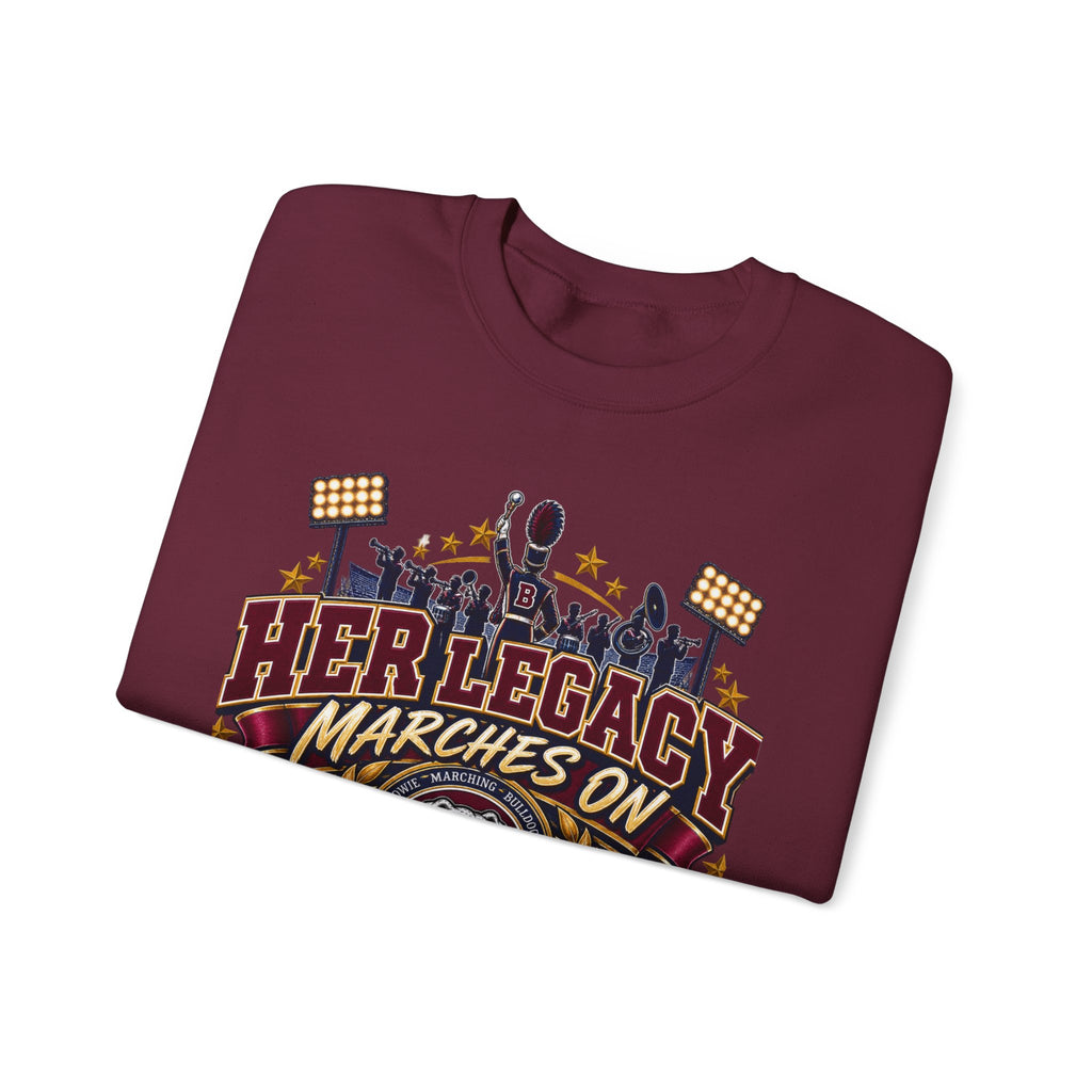 Her Legacy Marches On Bulldog Grandma Sweatshirt