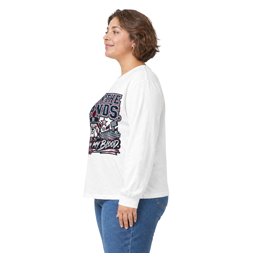 Bulldog In My Blood Long Sleeve Tee — 'Sis In The Stands' Fan Shirt
