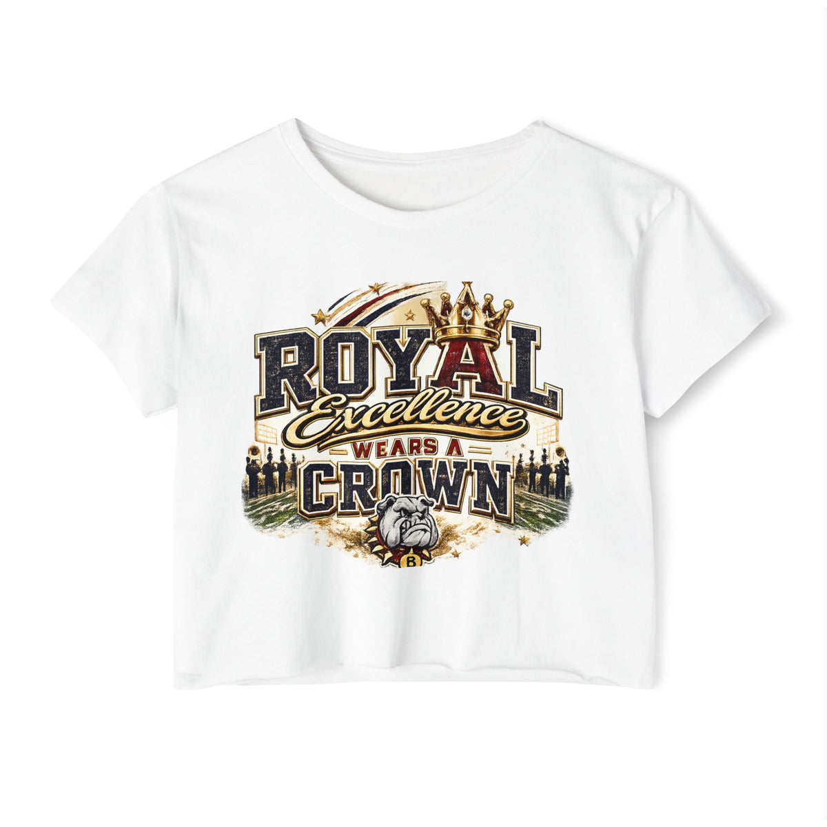 Royal Excellence Crop Top — "Royal Excellence Wears a Crown" Festival Tee