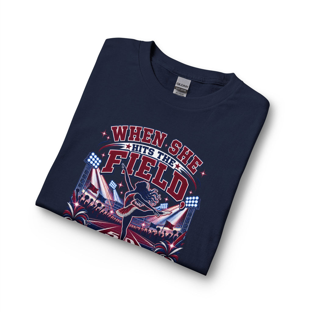 When She Hits the Field Grandpa Stands Up Long Sleeve Tee