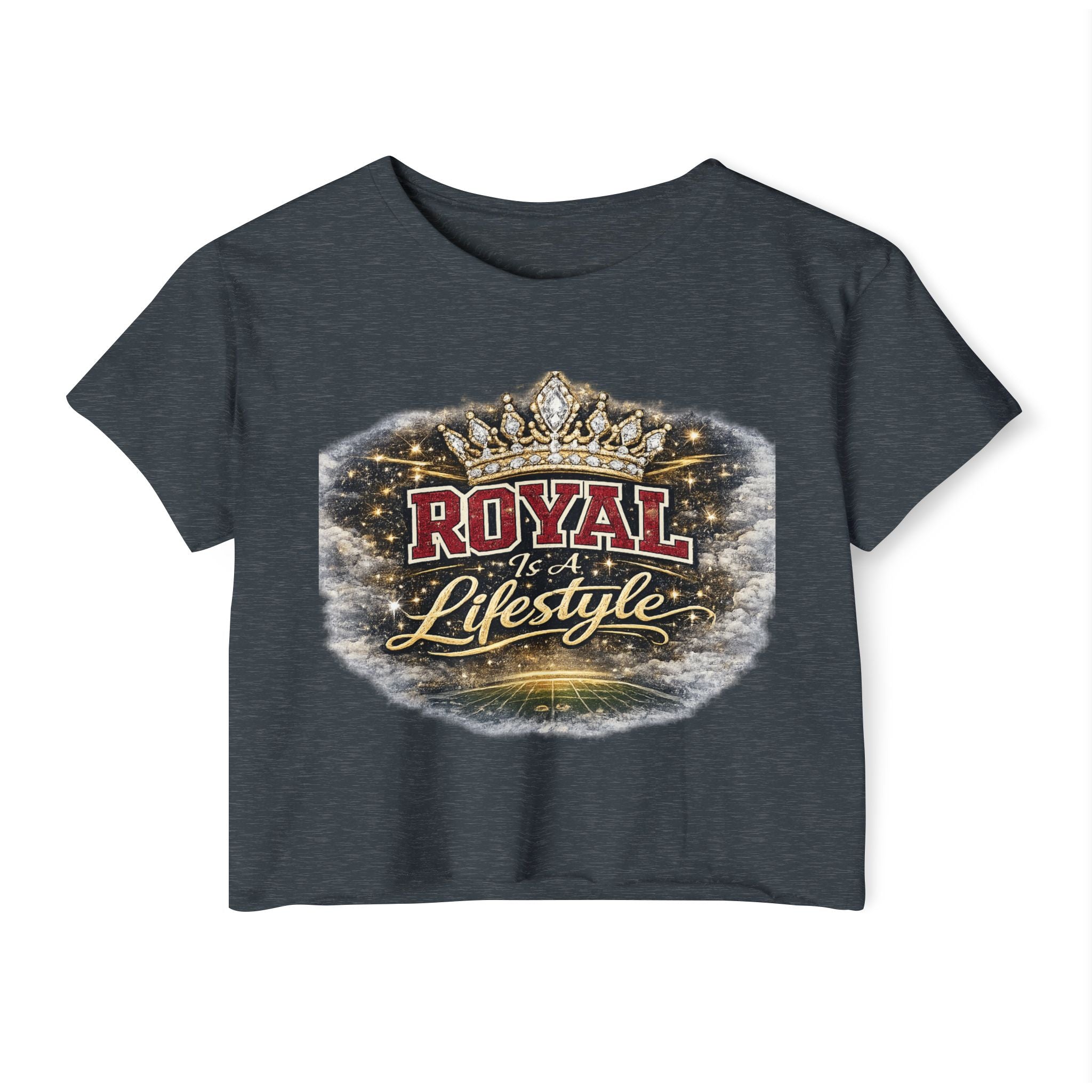 Royal Lifestyle Crop Top — Women’s Festival Graphic Tee