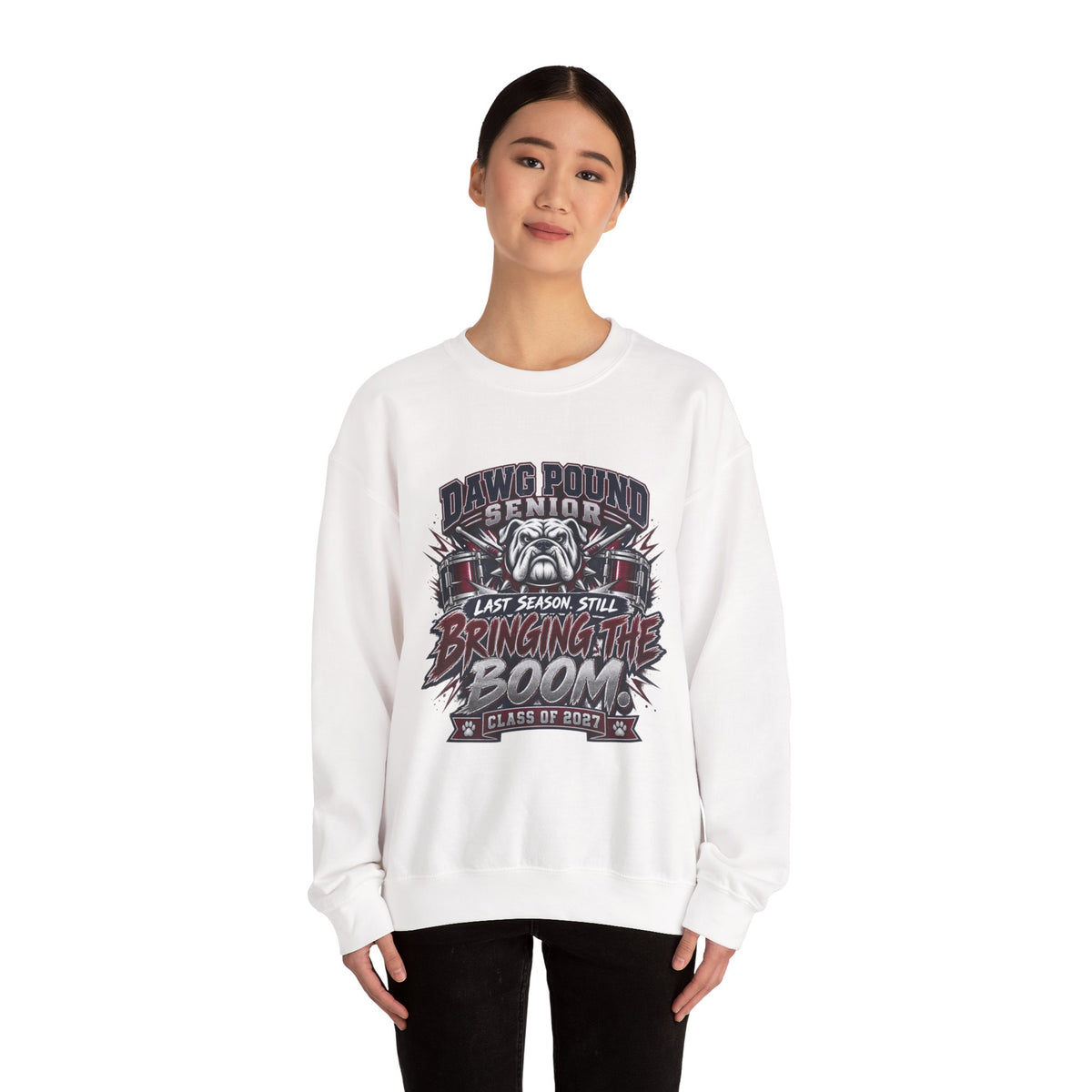Senior Dawg Pound Crewneck Sweatshirt — "Last Season Still Bringing the Boom" Class of 2023