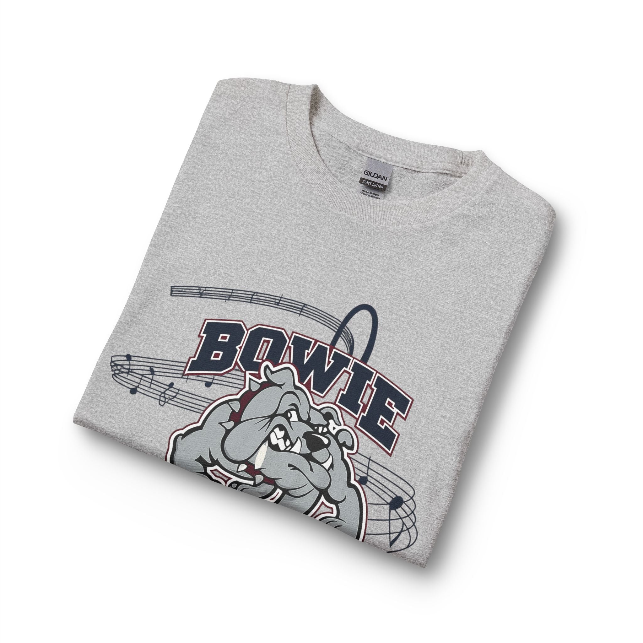 Bowie Bands Long Sleeve Shirt — Mascot Bulldog Music Crew Tee