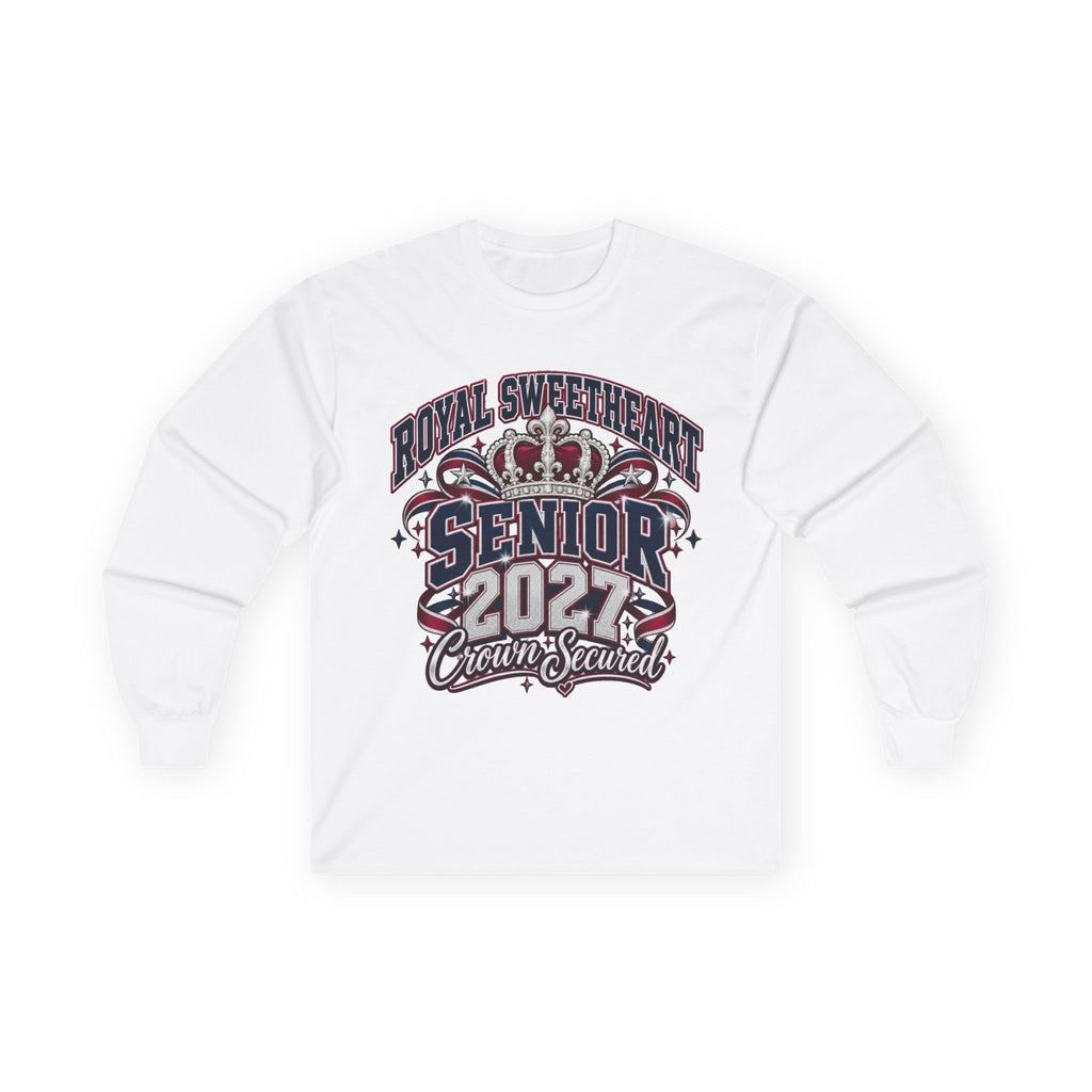 Senior 2021 "Royal Sweetheart" Long Sleeve Tee — Crown Secured Graduation Shirt