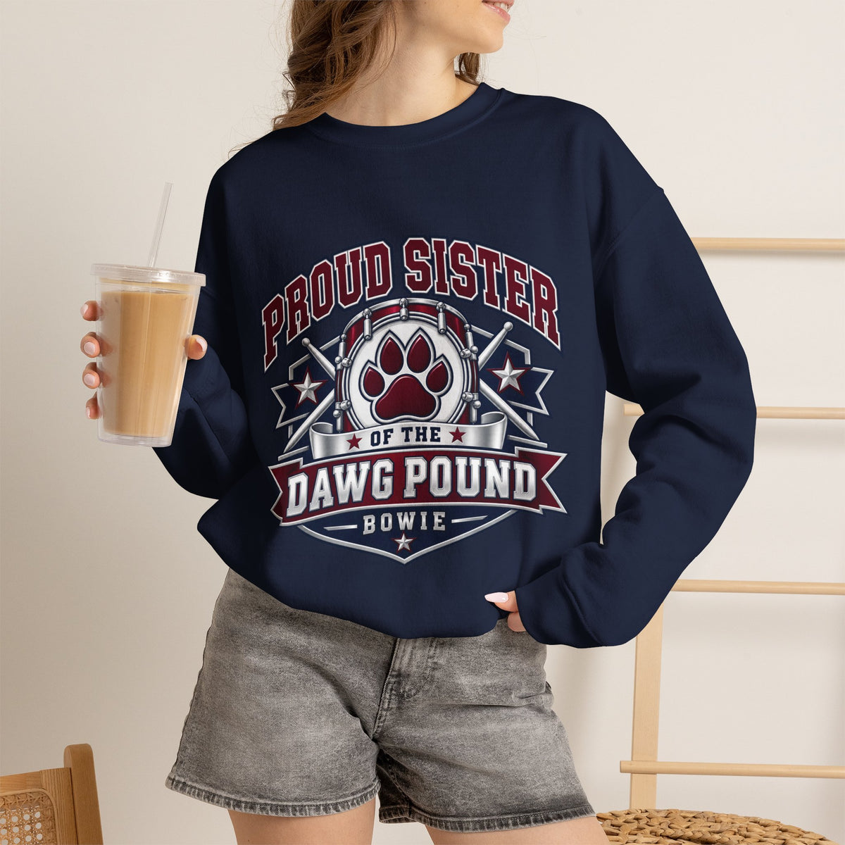 Proud Sister of the Dawg Pound Crewneck Sweatshirt — Fan Pride Pullover