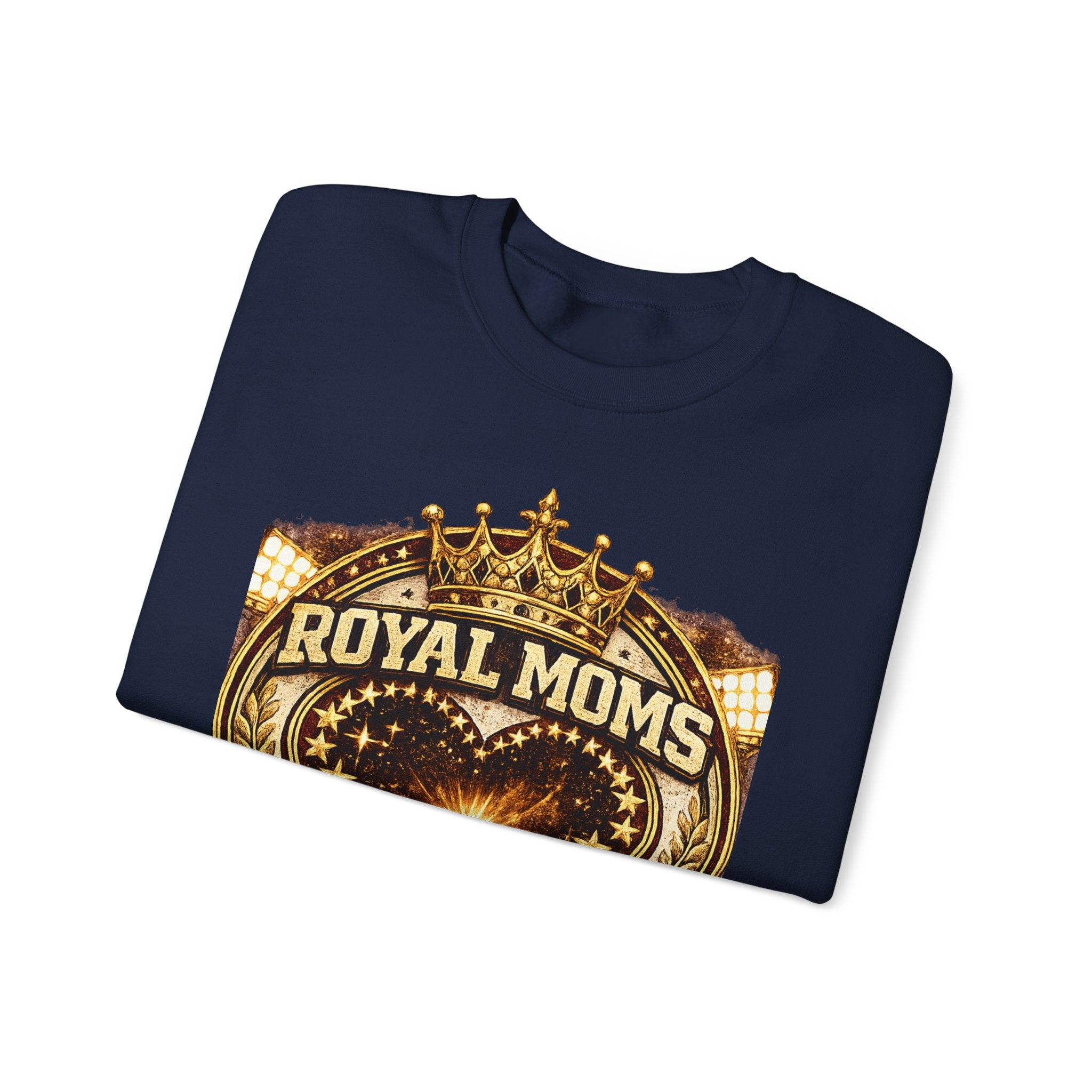 Royal Moms Crewneck Sweatshirt — "Royal Moms Hit Different" Graphic Pullover