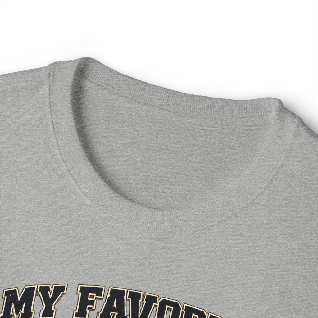 Football Dad Tee — “My Favorite Player Doesn’t Play Football, She Owns Halftime” Oversized Shirt