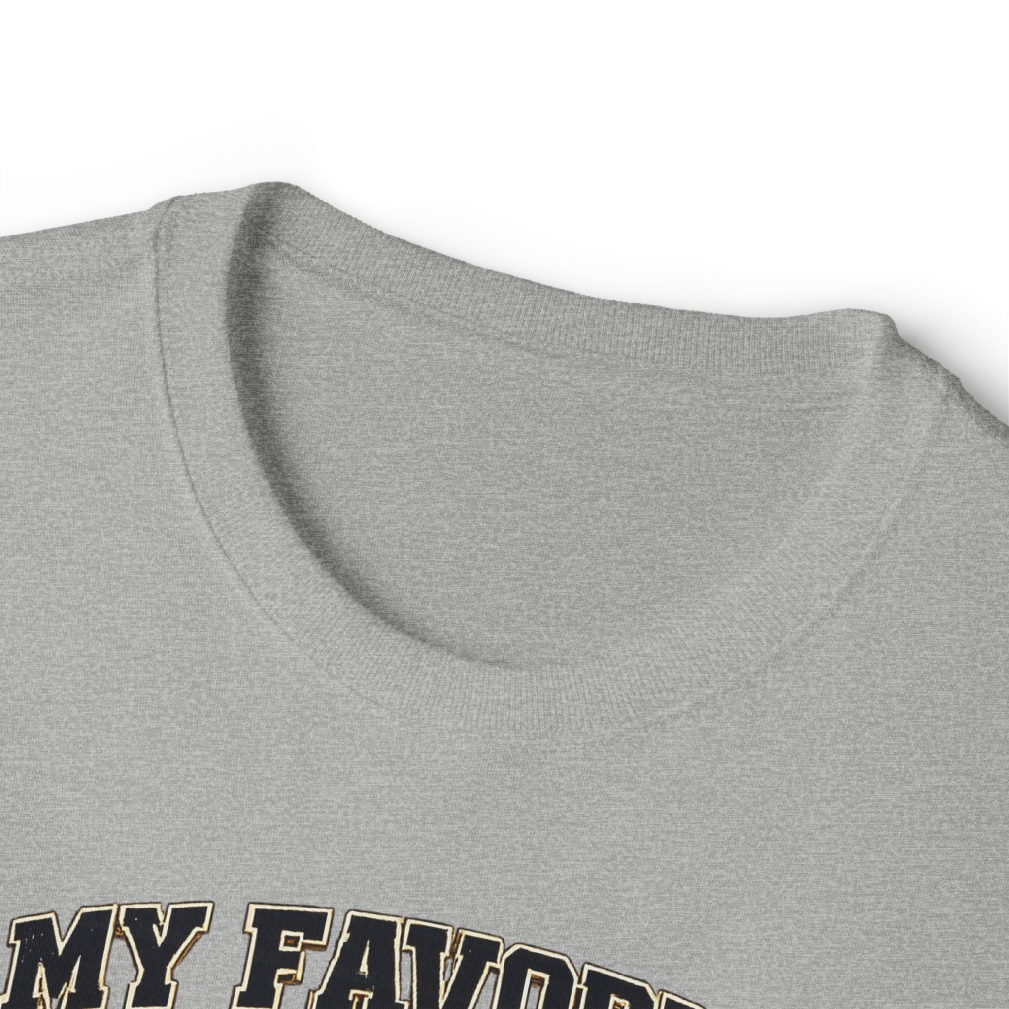 Football Dad Tee — “My Favorite Player Doesn’t Play Football, She Owns Halftime” Oversized Shirt