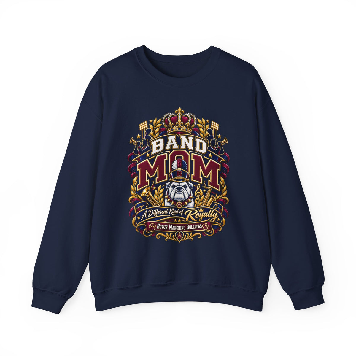 Band Mom Crewneck Sweatshirt – Regal Bulldog Marching Band Design