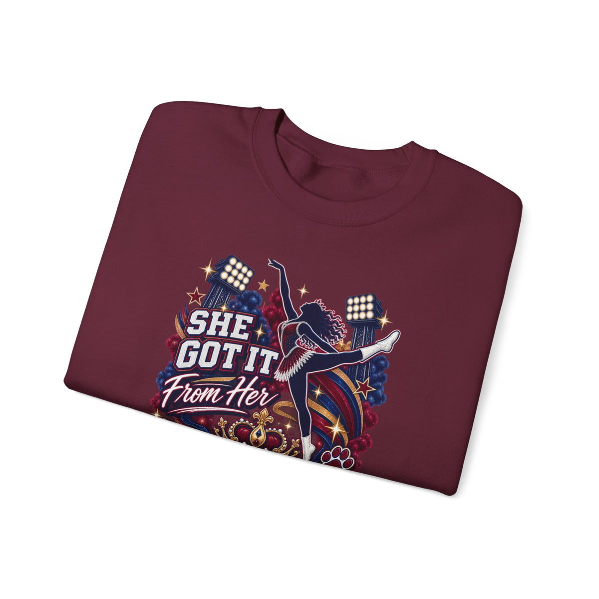 Grandma Rocker Crewneck Sweatshirt — "She Got It From Her Grandma" Vintage Concert Design