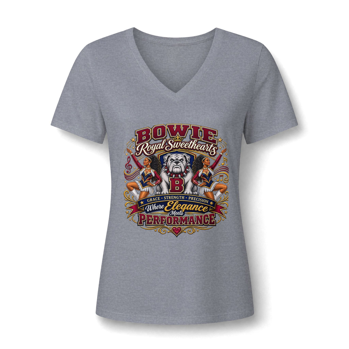 Women's Relaxed Heather CVC V-Neck Tee