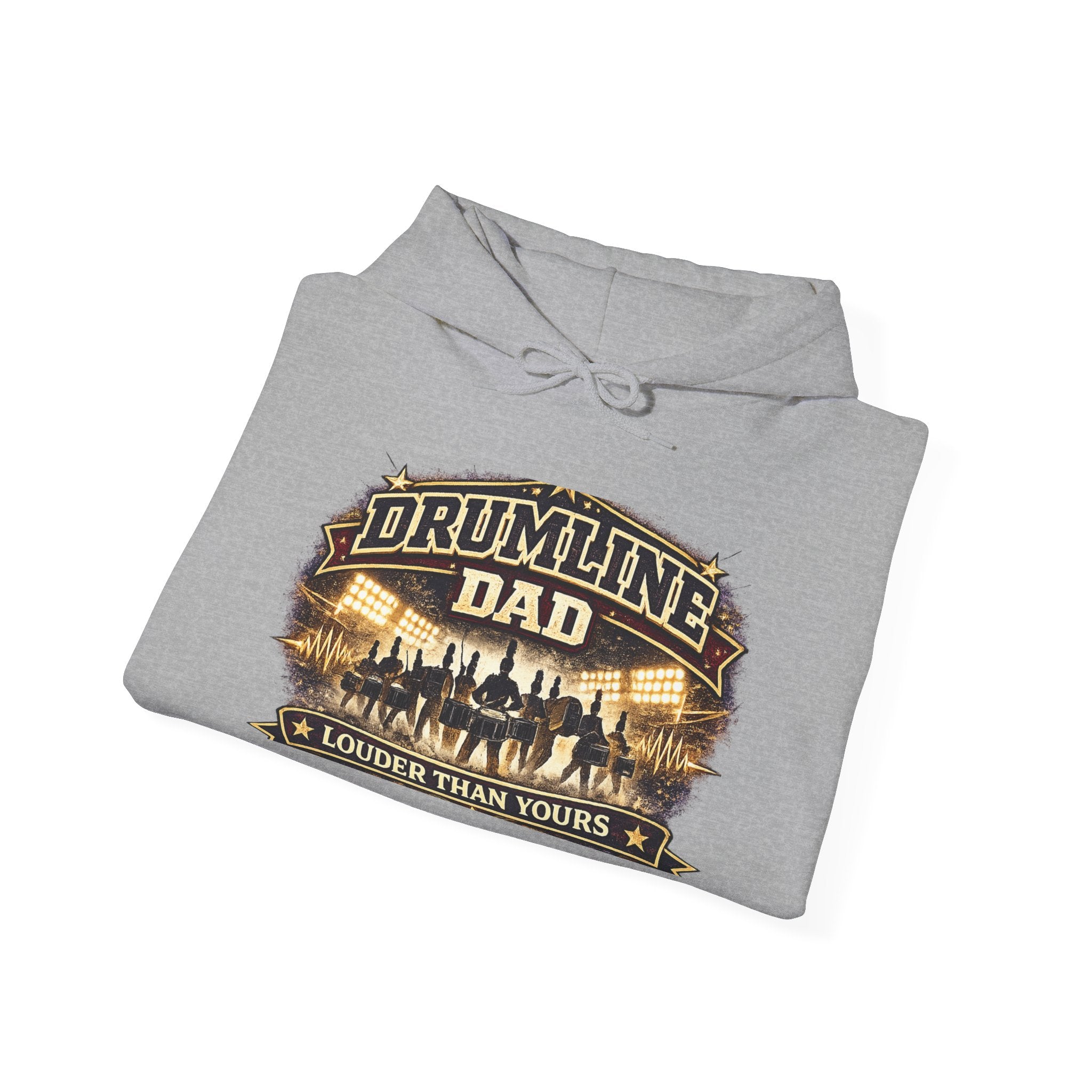 Drumline Dad Hoodie - "Louder Than Yours" Vintage Band Dad Pullover