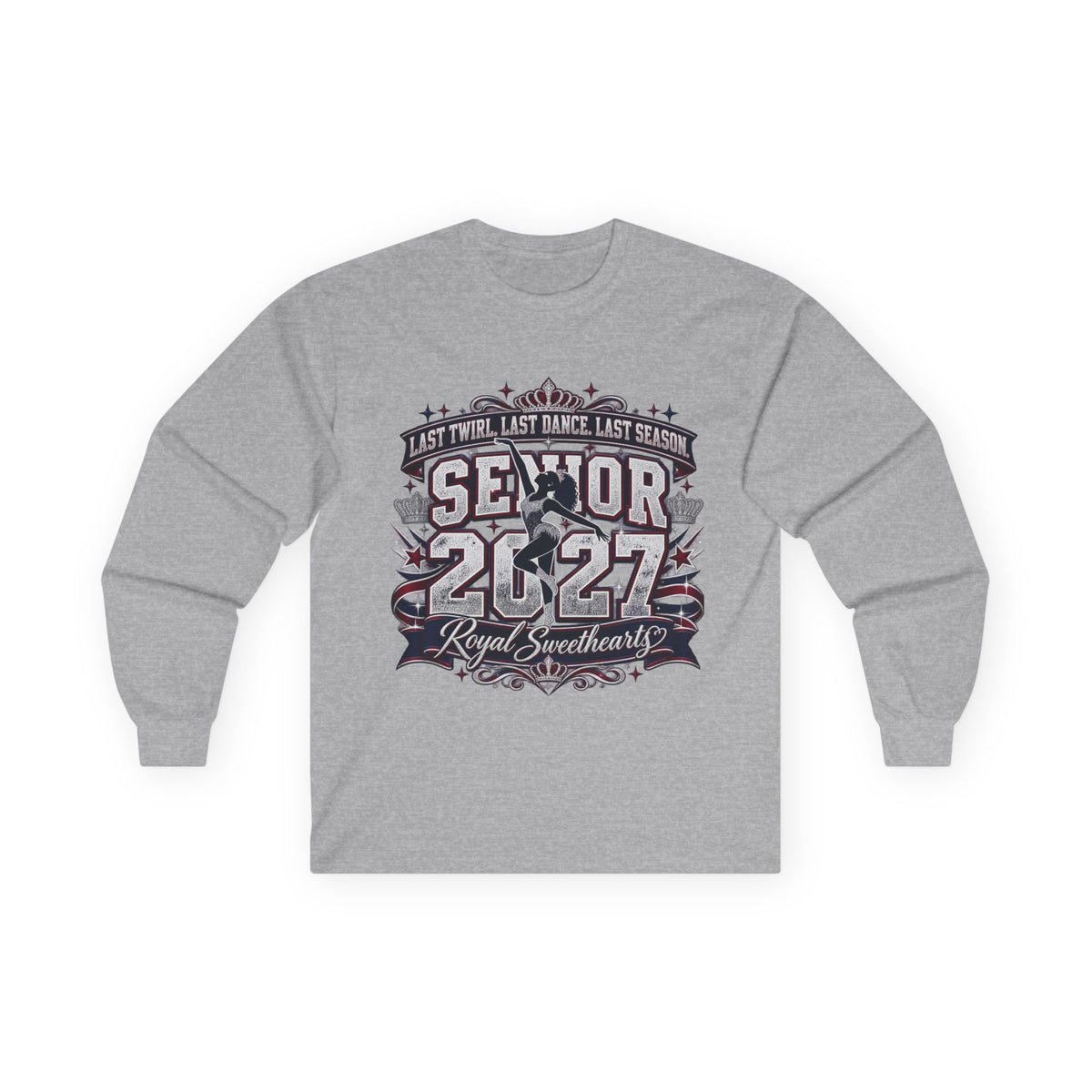 Senior 2027 Royal Sweethearts Long Sleeve Tee