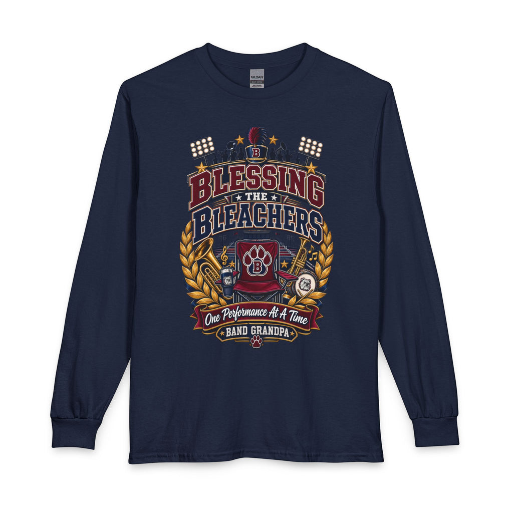 Blessing the Stands Long Sleeve T‑Shirt — 'One Performance At A Time' Band Grandpa Tee