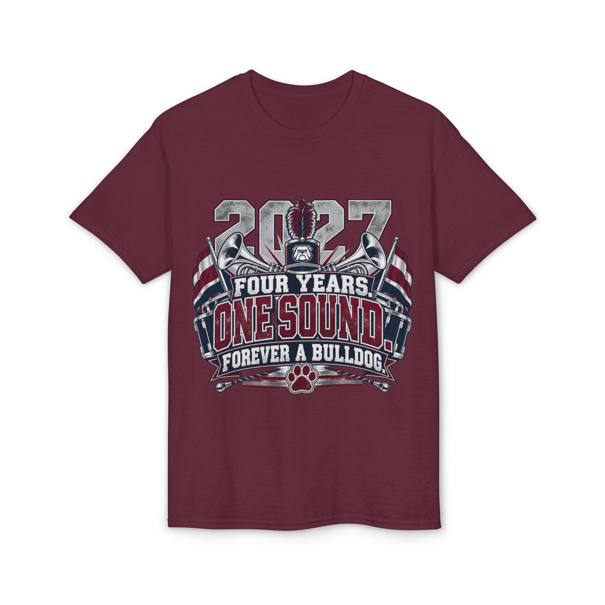 Senior 2027 Bulldog Marching Band T‑Shirt — "Last March" Legacy Forever