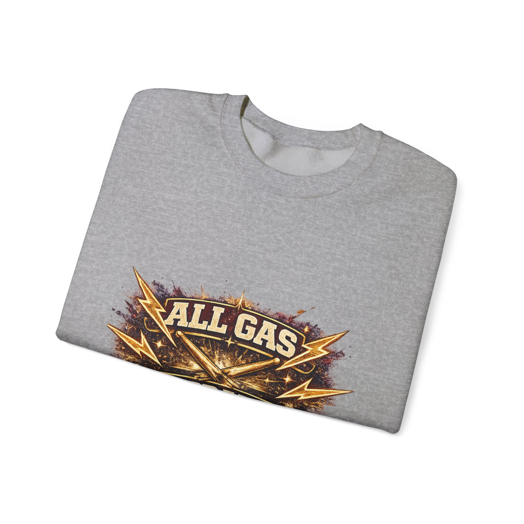 All Gas No Brakes Crewneck Sweatshirt — Vintage Racing Graphic Pullover