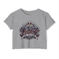 Festival Crop Top — "She Left a Legacy" Royal Sweetheart Senior 2027 Graphic