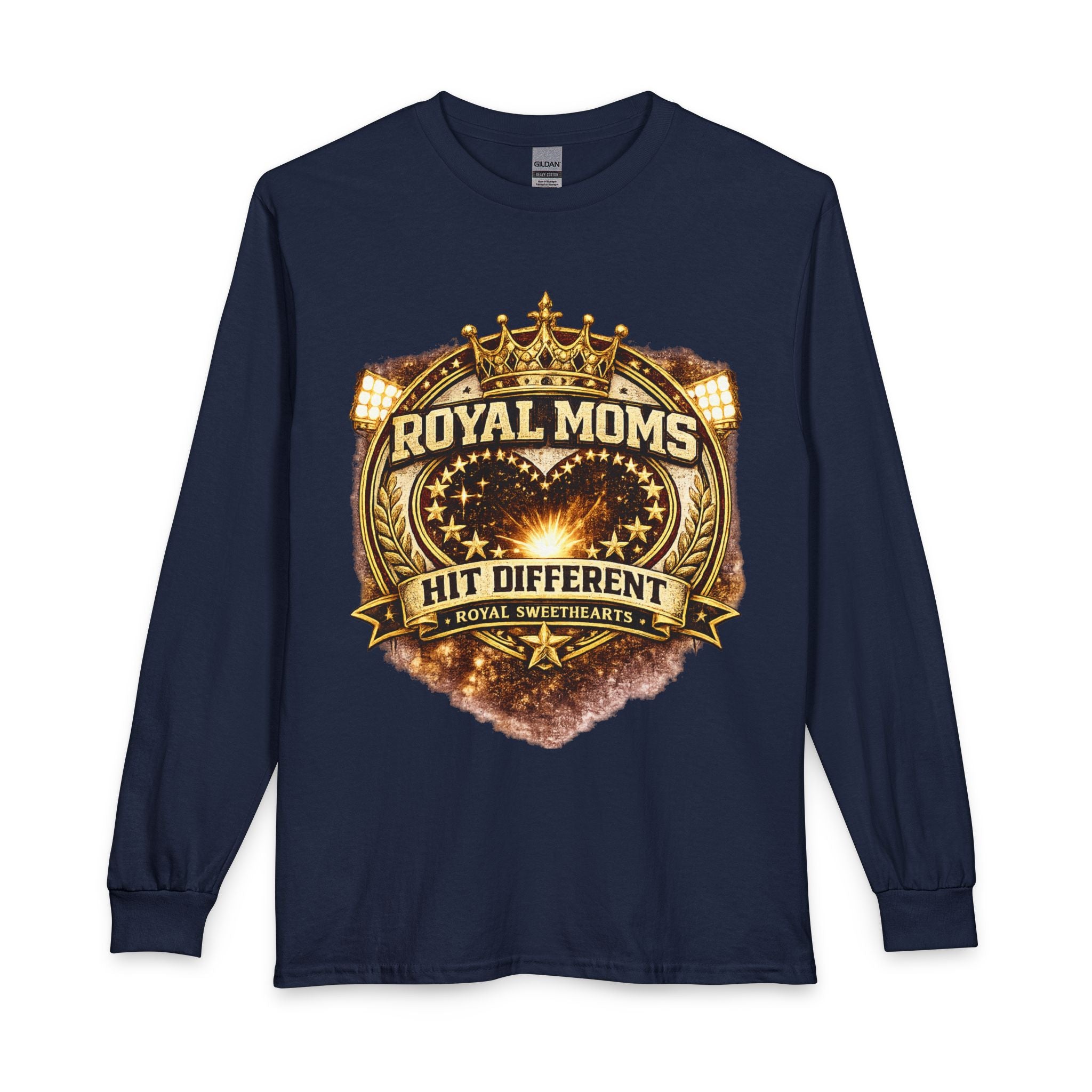 Royal Moms Long Sleeve Shirt — "Royal Moms Hit Different" Graphic Tee