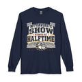 Halftime Show Football Long Sleeve Tee — "My Favorite Show Starts at Halftime"
