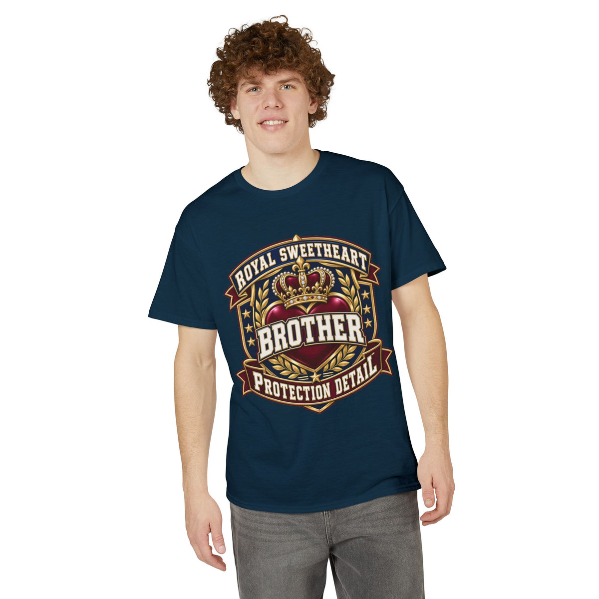 Brother Protection Detail Badge T-Shirt — Royal Sweetheart Crest Tee