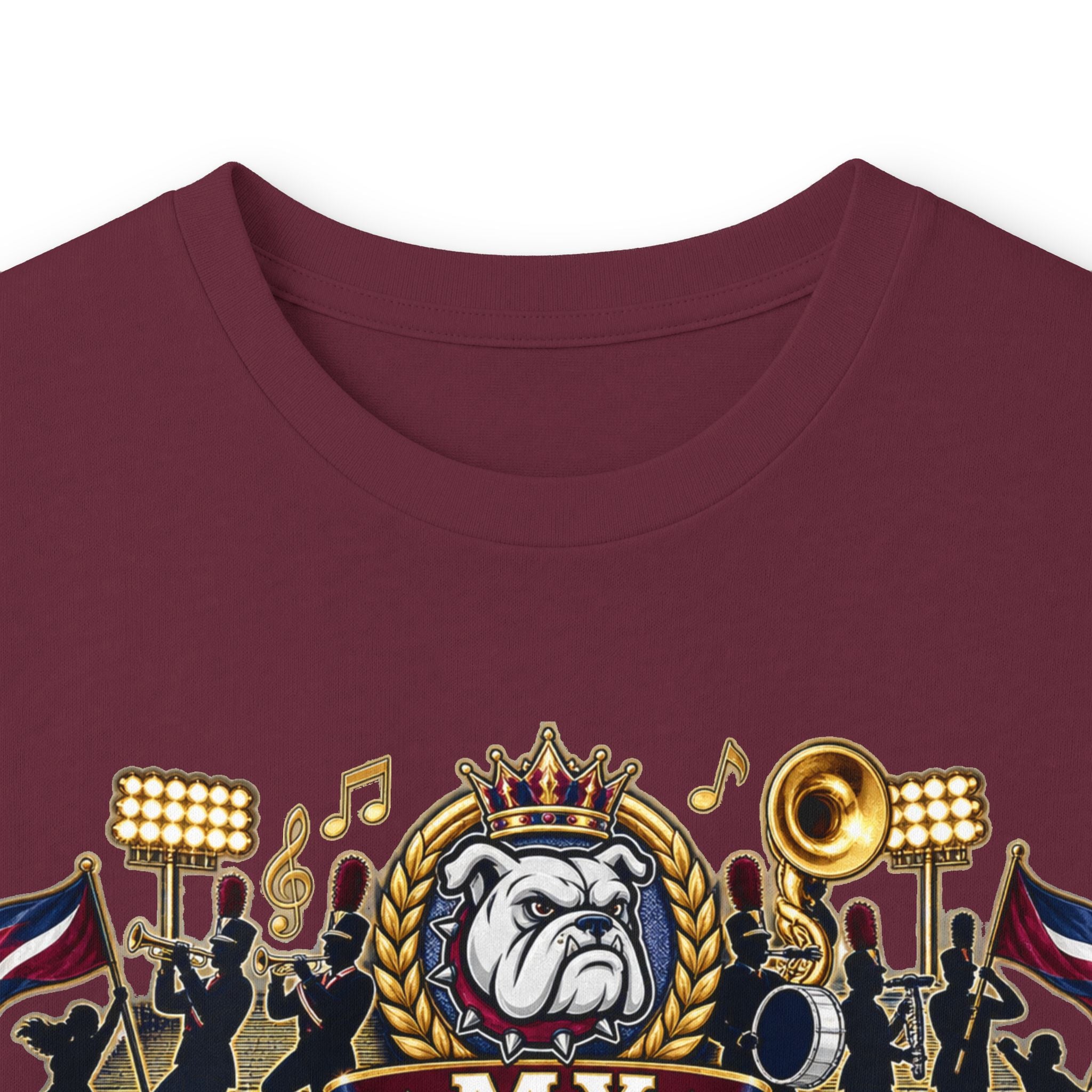 Proud Aunt Long Sleeve Tee — My Pride Marches In Burgundy & Navy Graphic