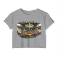 Women's Festival Crop Top — "They Came for the Game, Stayed for the Sweethearts" Crown Graphic