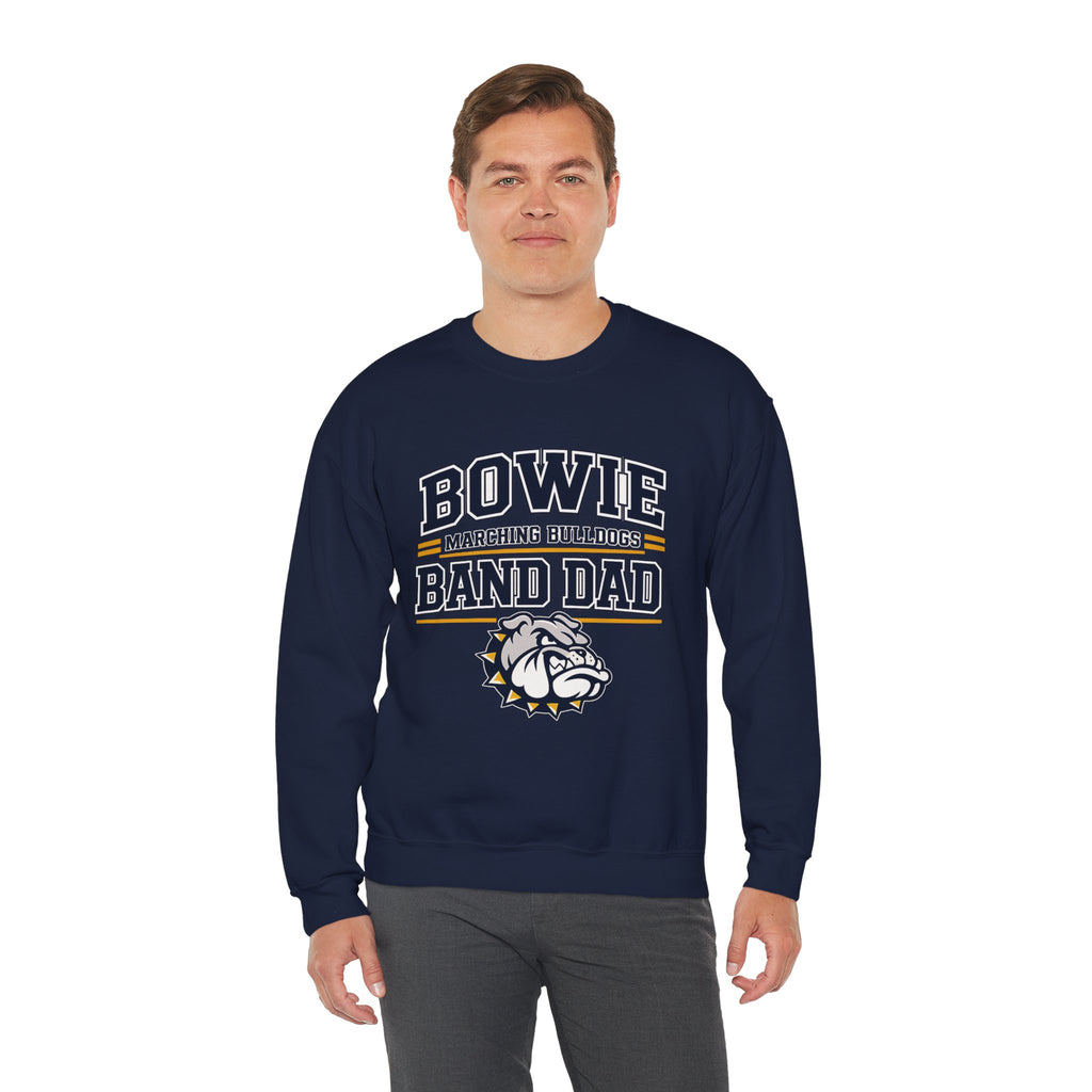 Band Dad Crewneck Sweatshirt – Bowie Marching Bulldogs Mascot Pullover
