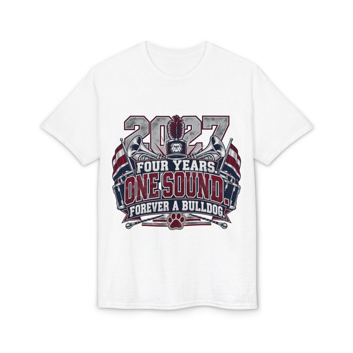 Senior 2027 Bulldog Marching Band T‑Shirt — "Last March" Legacy Forever