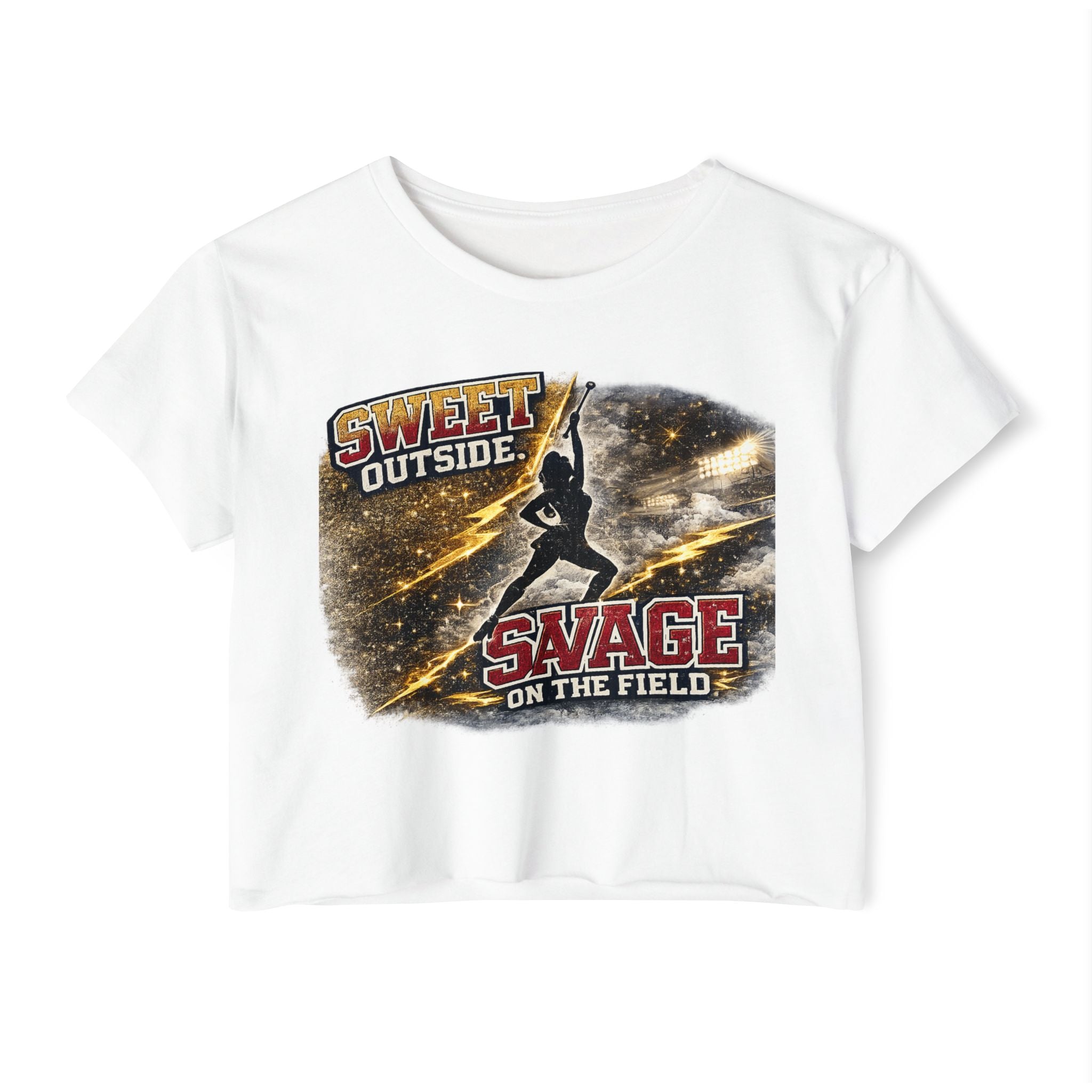 Festival Crop Top — "Sweet Outside, Savage on the Field" Graphic