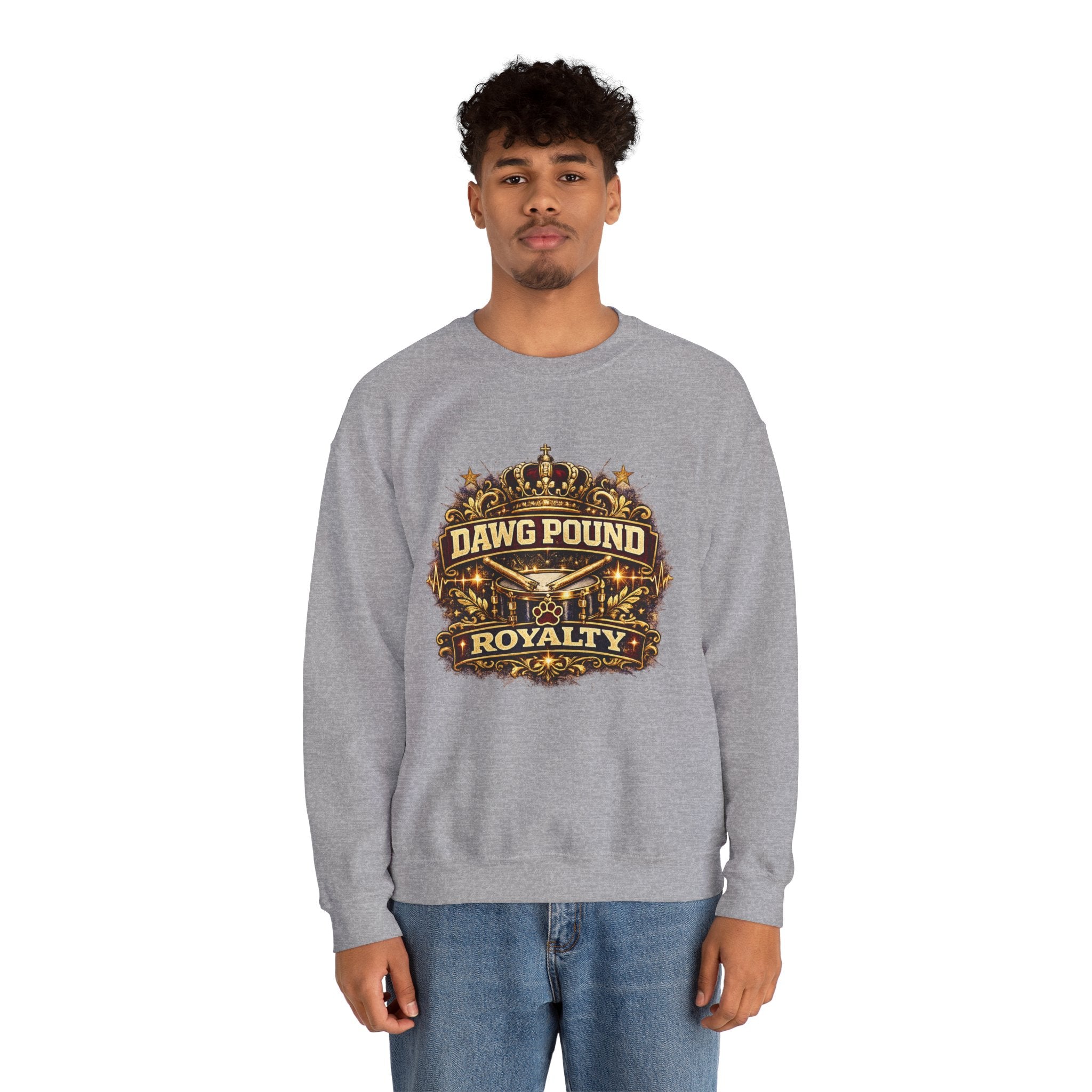 Dawg Pound Royalty Sweatshirt — Crowned Football Fan Crewneck