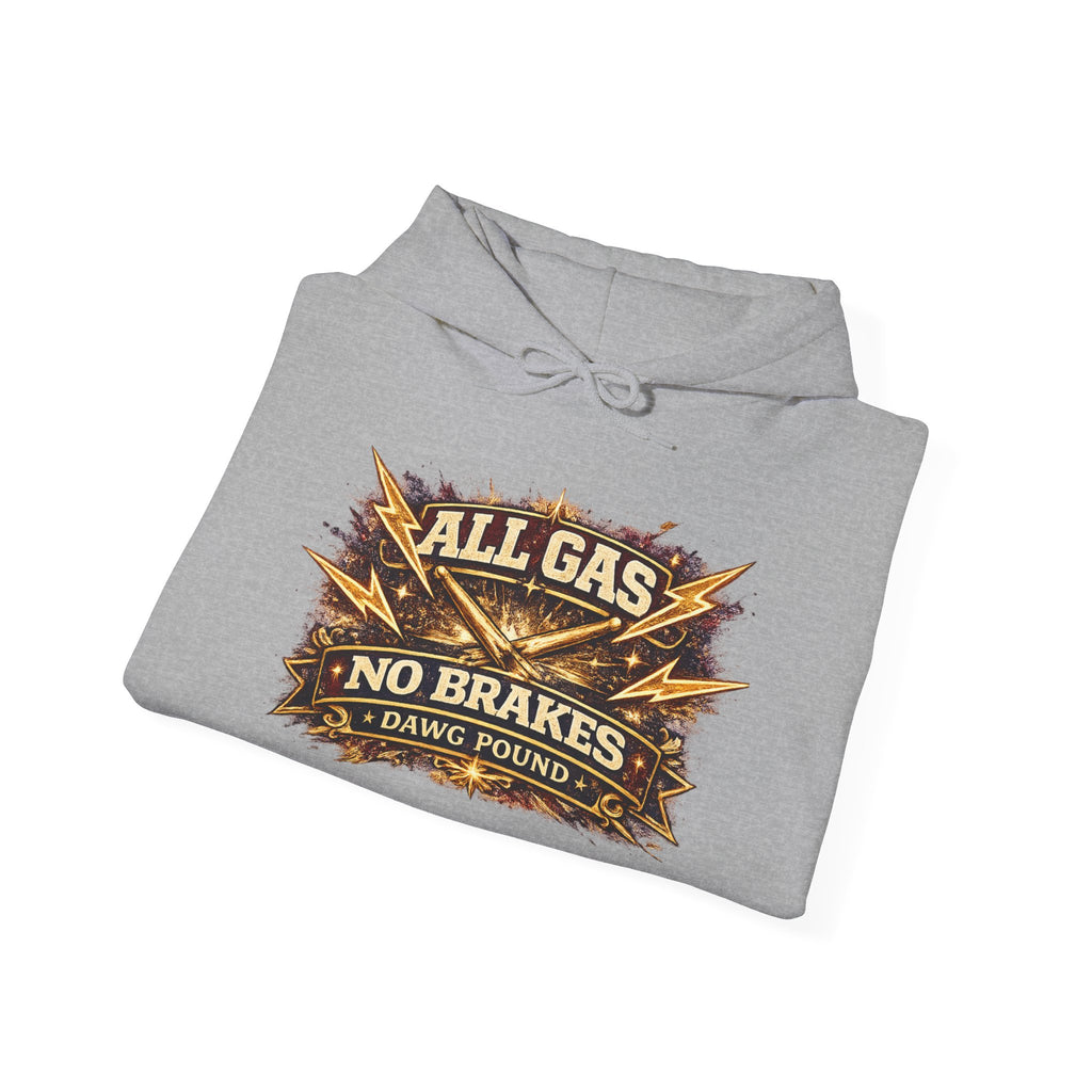 Hoodie — "All Gas No Brakes" Retro Racing Pullover