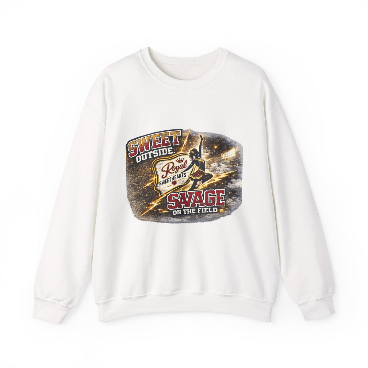 Football Player Graphic Sweatshirt — "Sweet Outside, Savage on the Field"