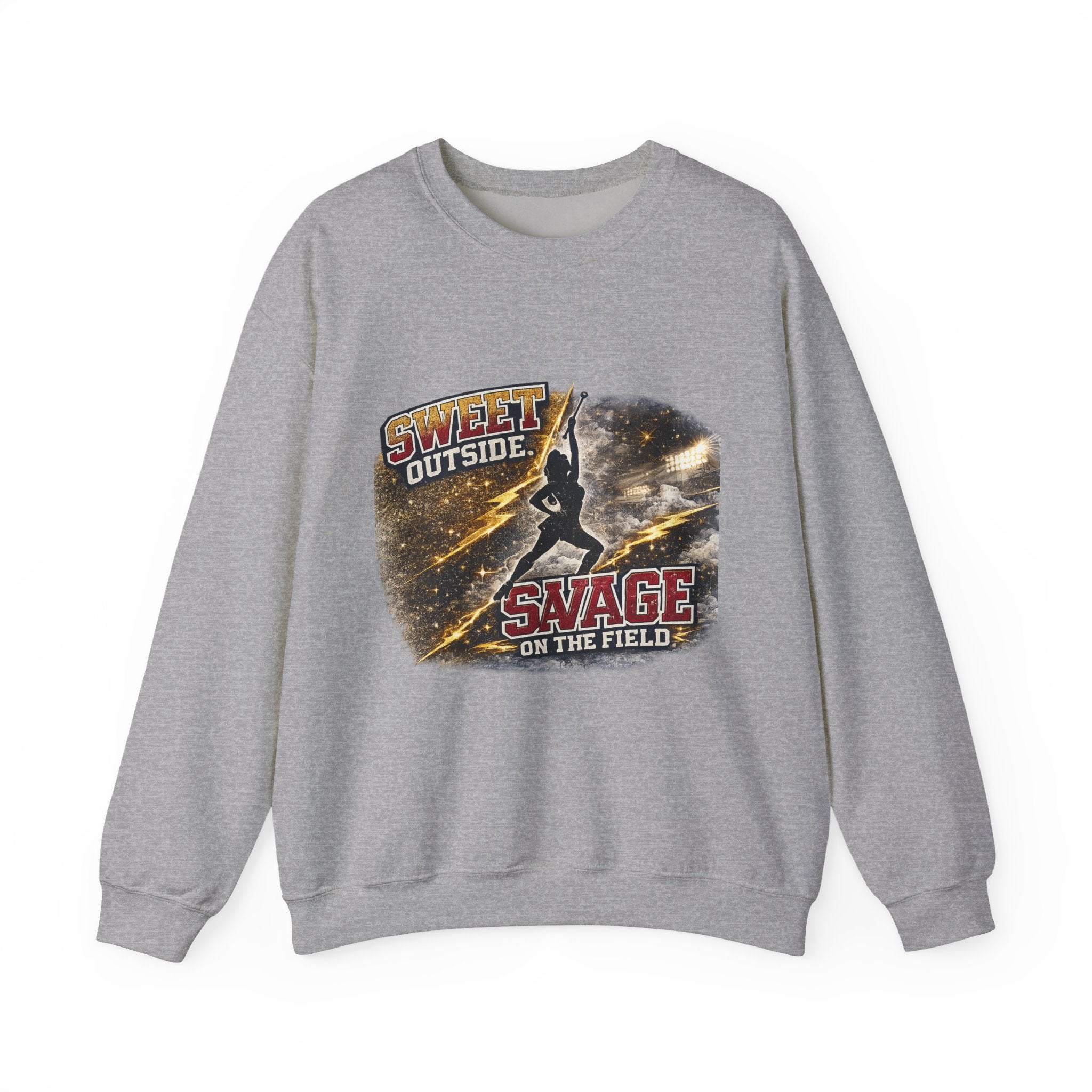 Football Player Graphic Sweatshirt — "Sweet Outside, Savage on the Field"