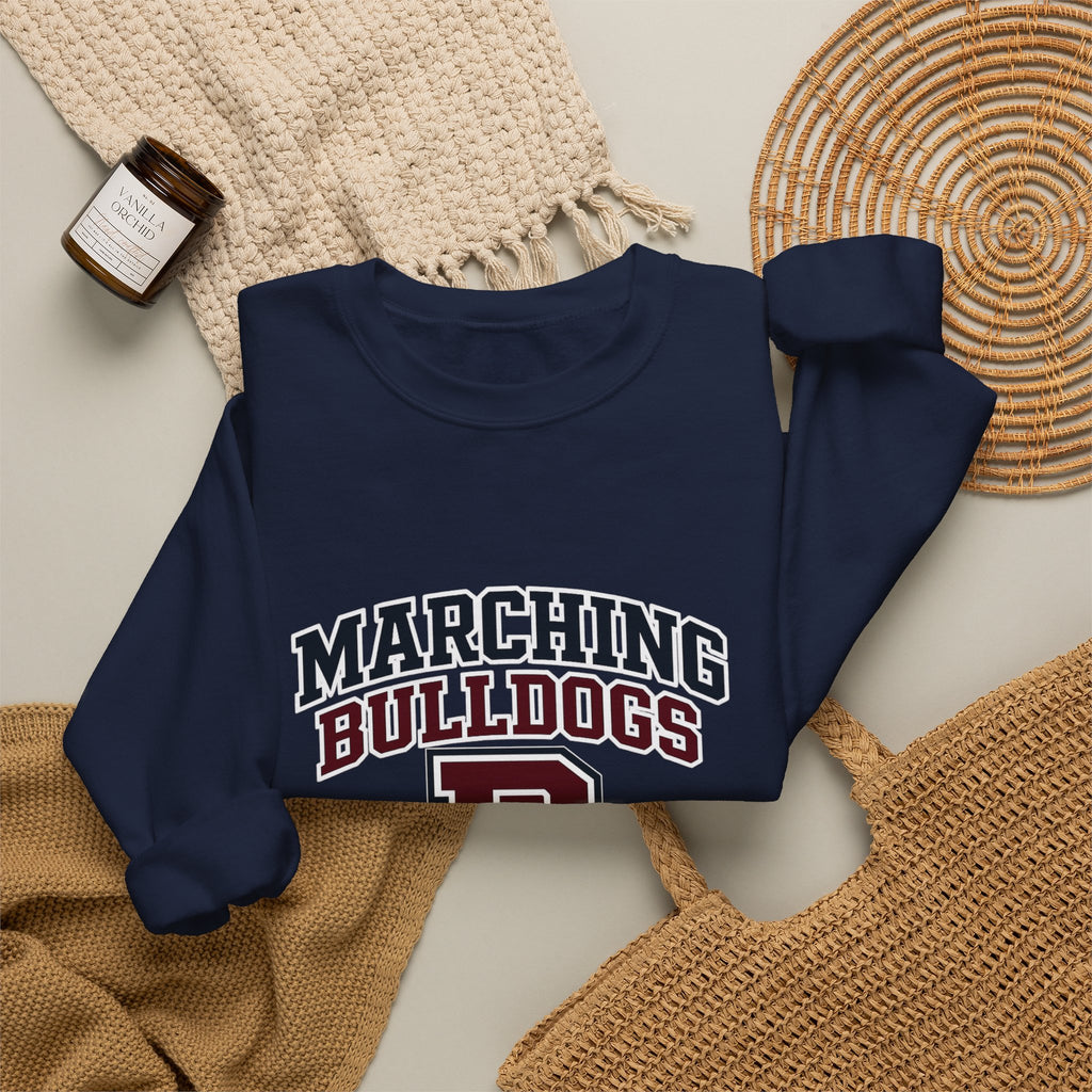 Marching Bulldogs Crewneck Sweatshirt — Vintage Collegiate Band Tee