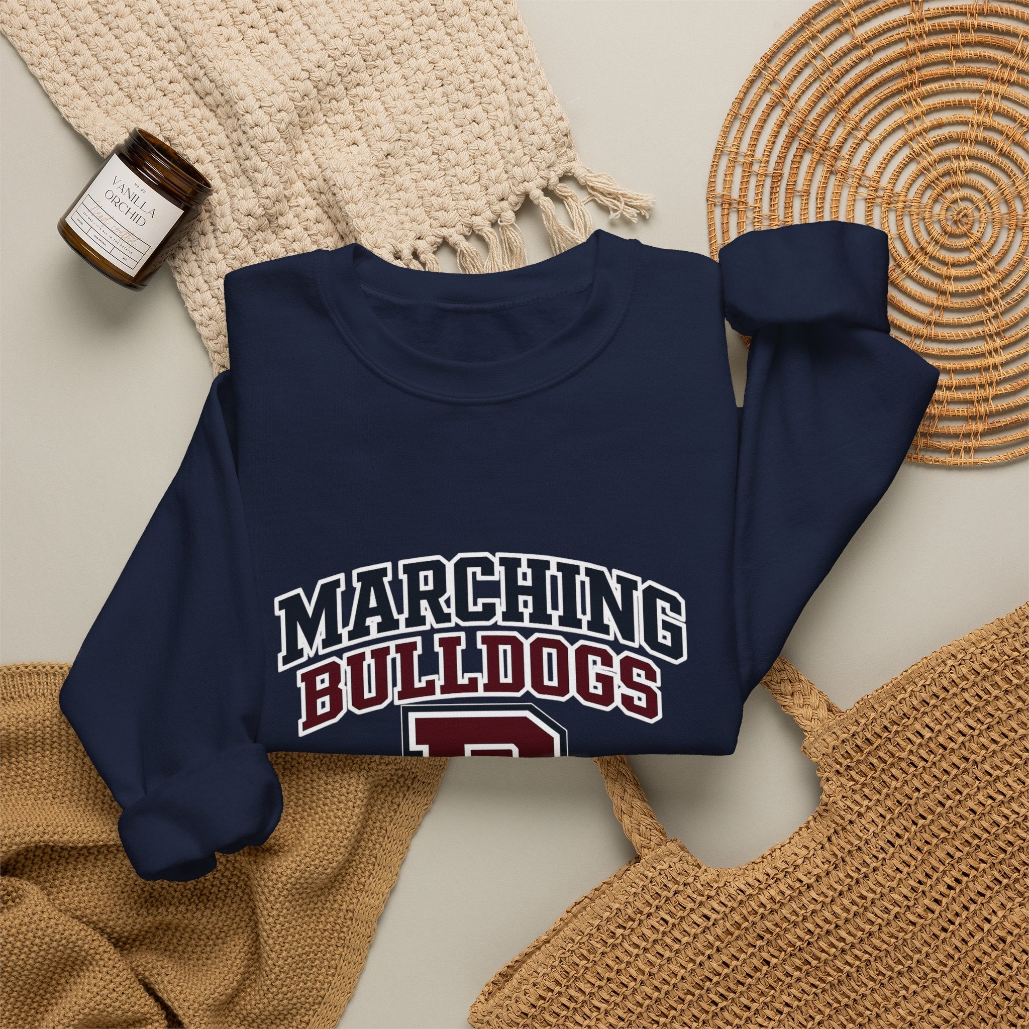 Marching Bulldogs Crewneck Sweatshirt — Vintage Collegiate Band Tee