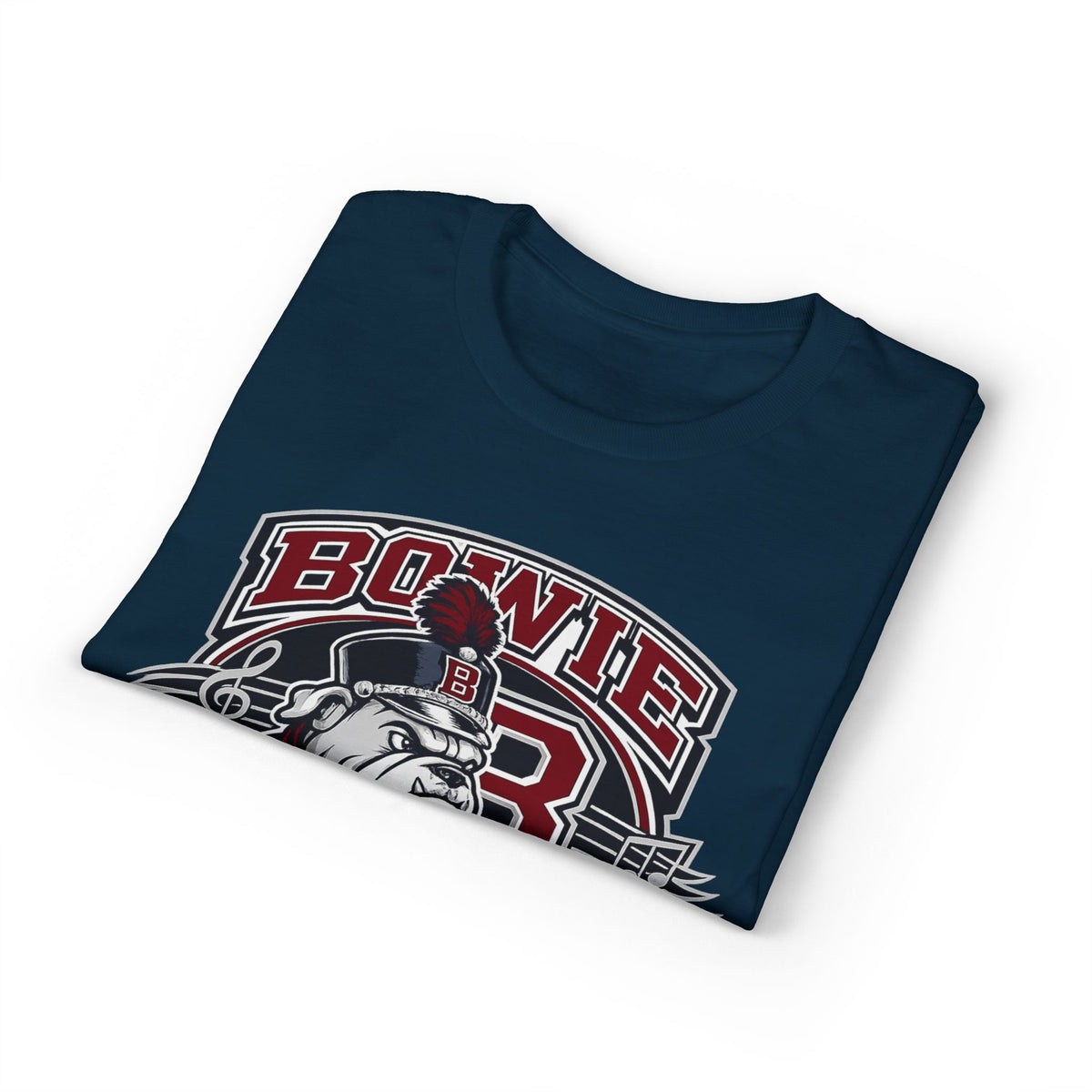 Bowie Bulldogs Marching Band T-Shirt — Mascot Bulldog Drum Major Design