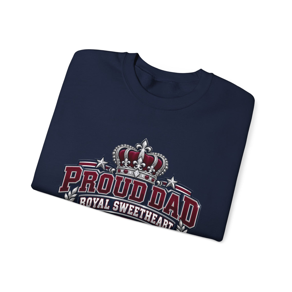 Proud Dad Senior 2027 Crewneck Sweatshirt — Royal Sweetheart Graduation Gift