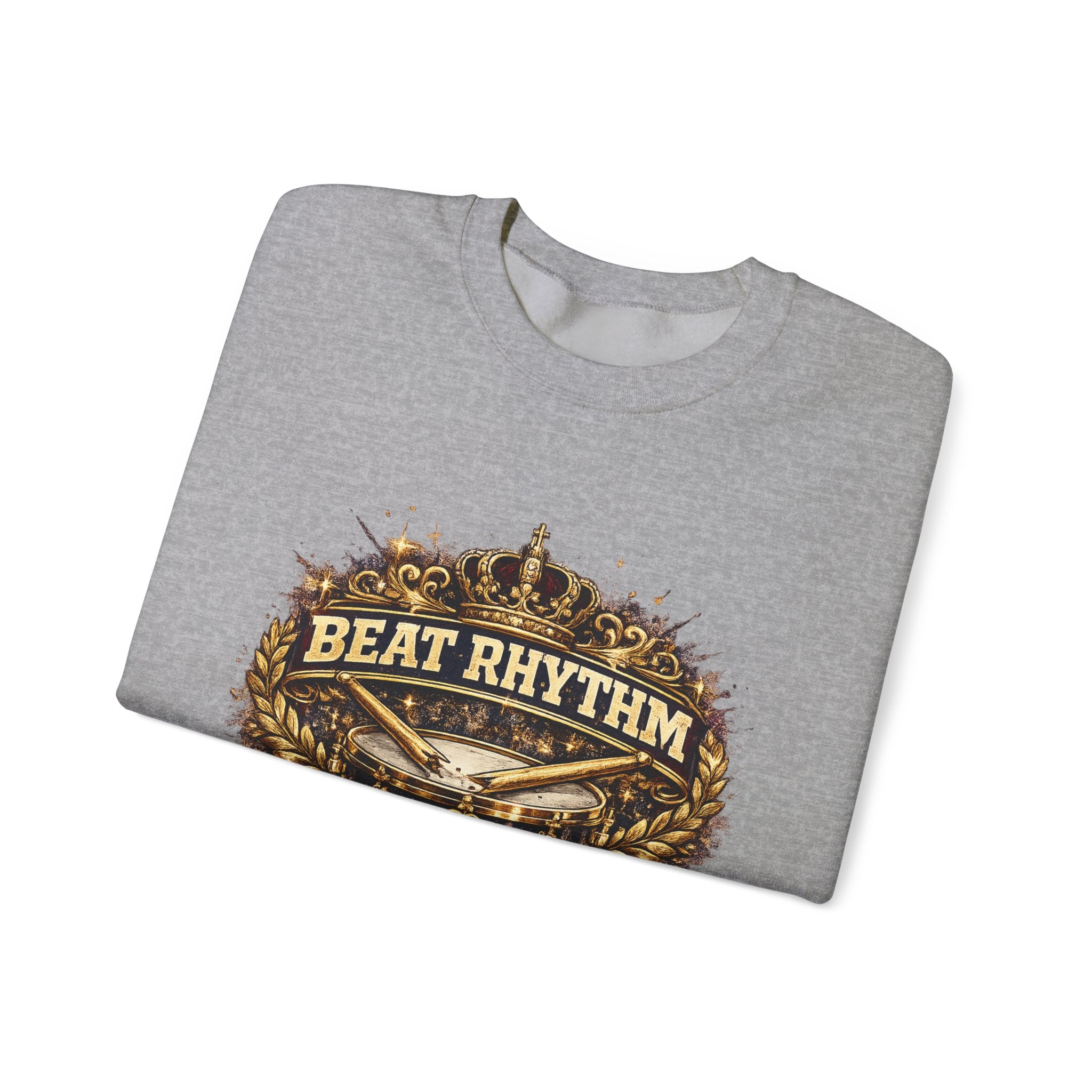 Crewneck Sweatshirt - "Beat Rhythm Tradition" Drumline Crest (Dawg Pound)