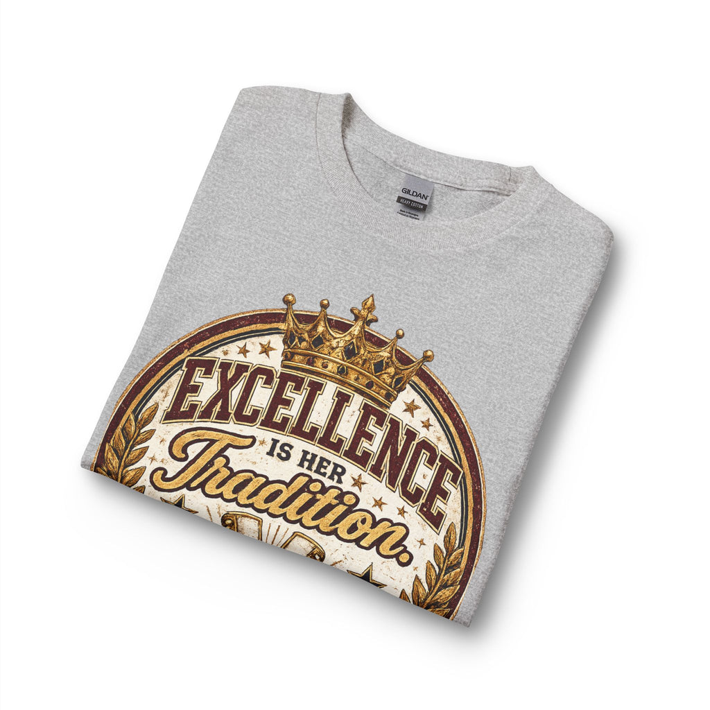 Excellence Is Her Tradition Long Sleeve Tee — Royal Sweethearts Mom Shirt
