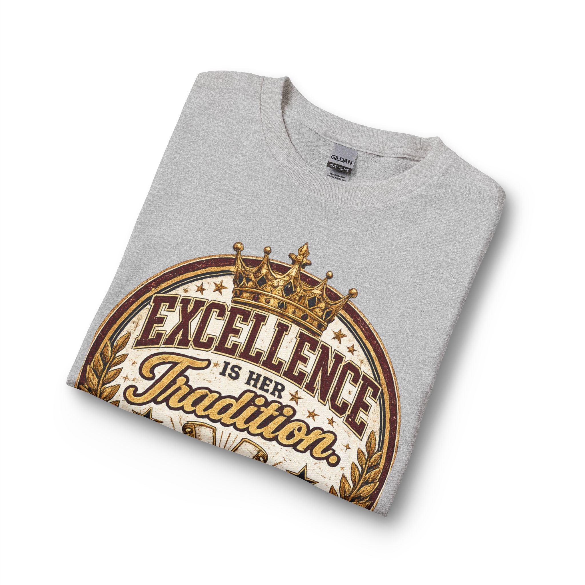 Excellence Is Her Tradition Long Sleeve Tee — Royal Sweethearts Mom Shirt