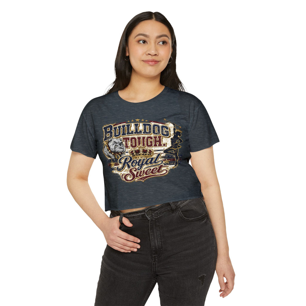 Bulldog Tough Royal Sweet Crop Top — Women's Festival Graphic Tee