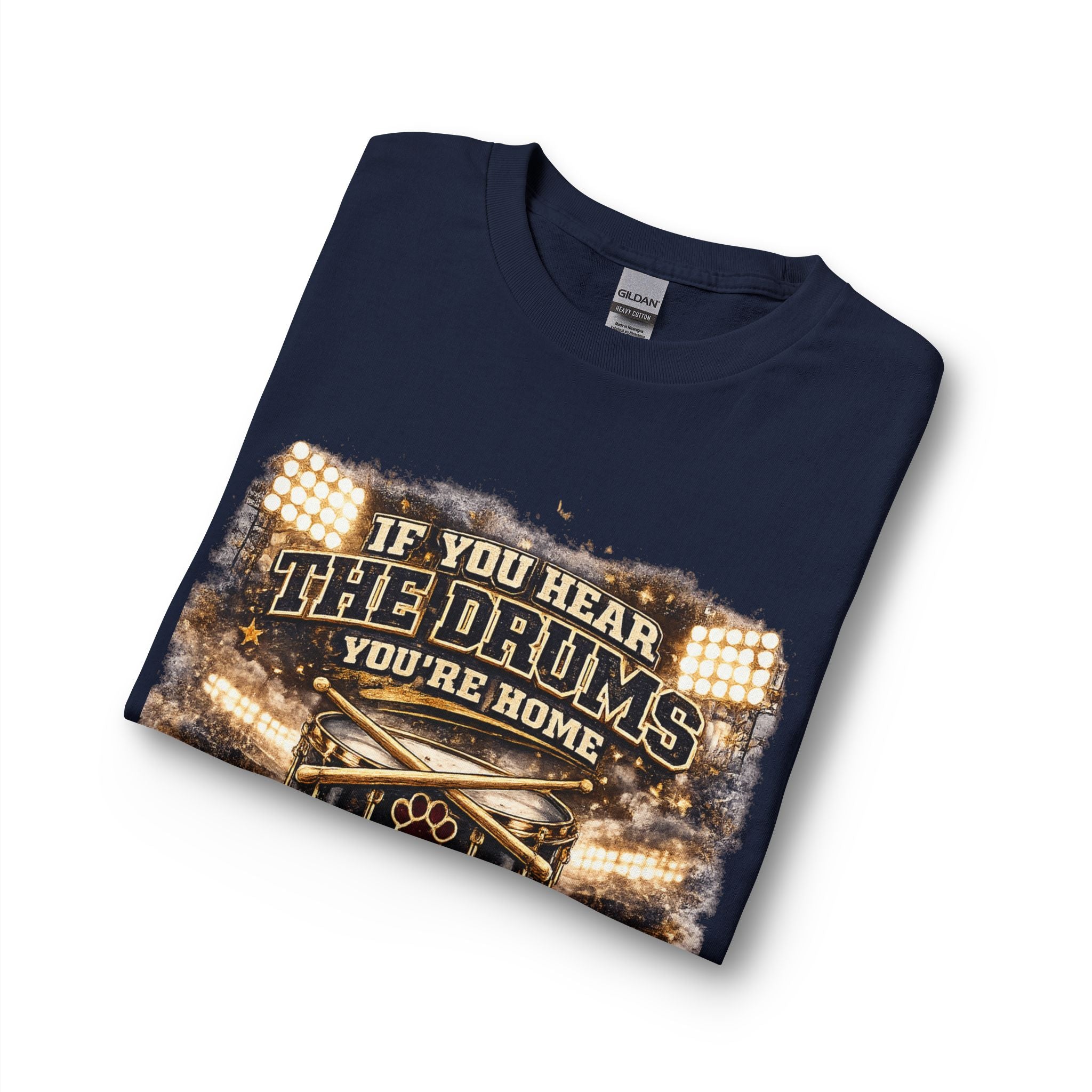 Dawg Pound Long Sleeve Tee — "If You Hear The Drums You're Home" Football Fan Shirt