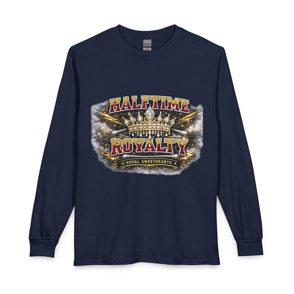 Halftime Royalty Long Sleeve Tee — ‘Halftime Royalty’ Crown Graphic Sports Fan Shirt