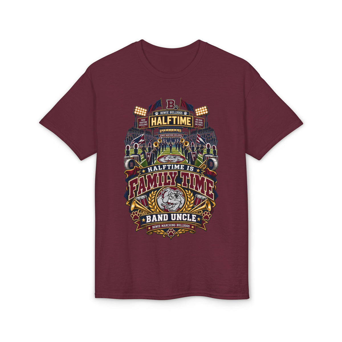Halftime Is Family Time Band Uncle T-Shirt – Marching Band Fan Tee
