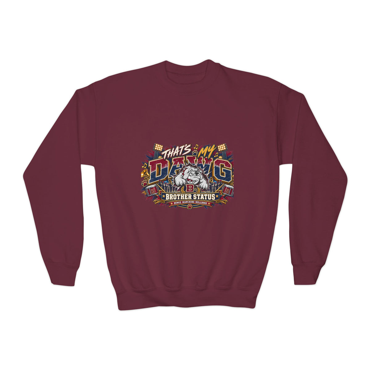 Youth Crewneck Sweatshirt – "That's My Dawg" Retro Graphic Pullover
