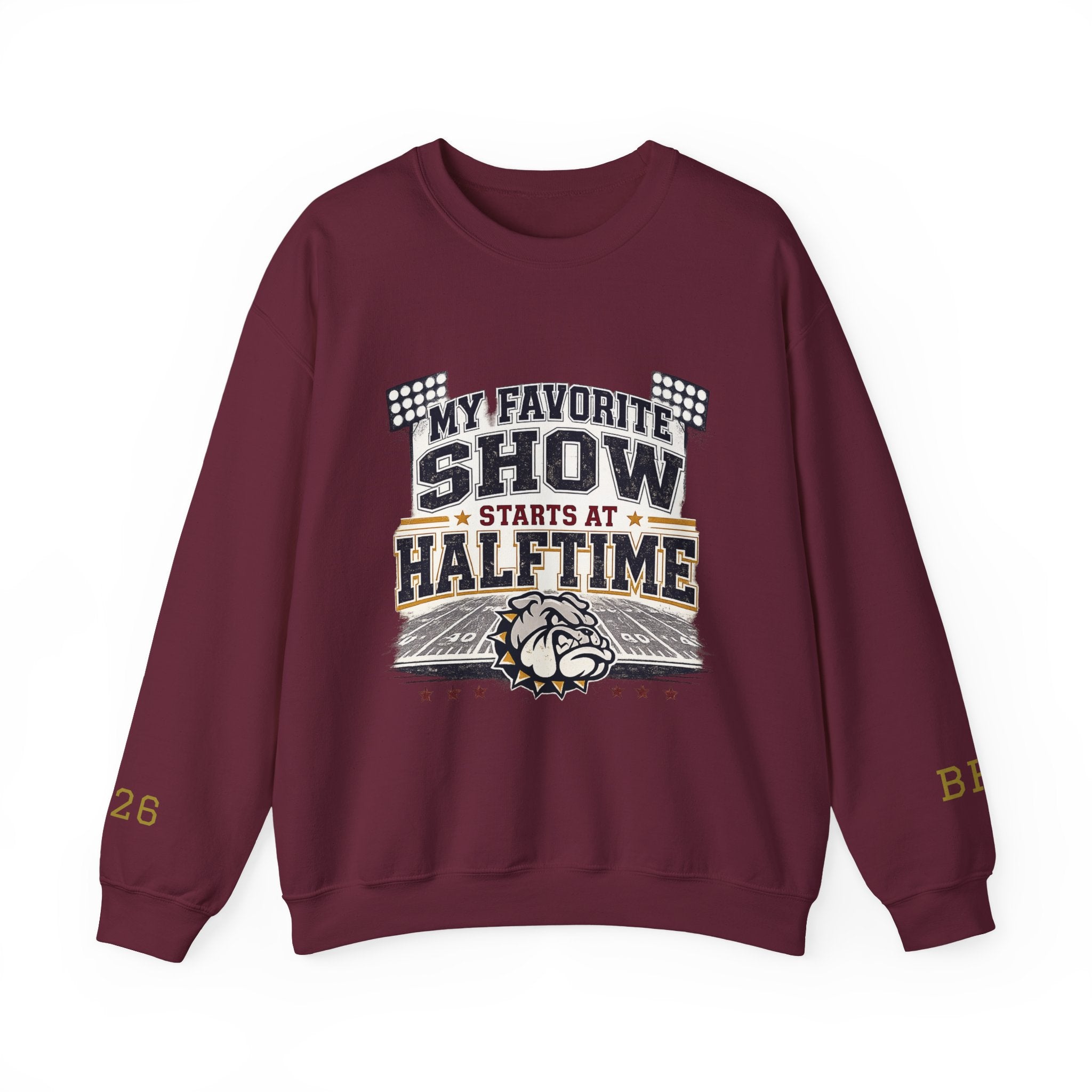 Halftime Show Crewneck Sweatshirt — "My Favorite Show Starts at Halftime" Football Pullover